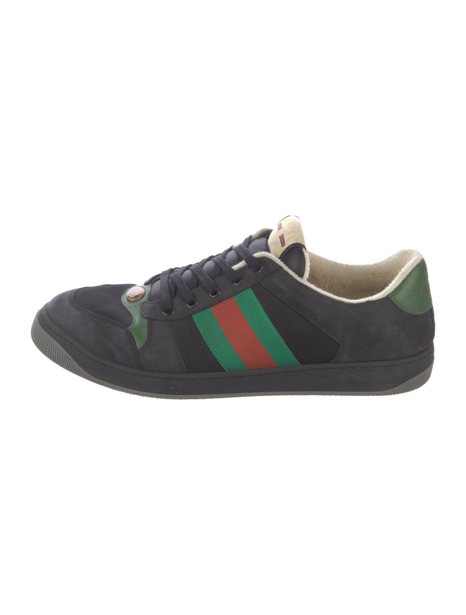 Gucci Web Accent Nubuck Sneakers