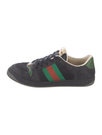 Gucci Web Accent Nubuck Sneakers