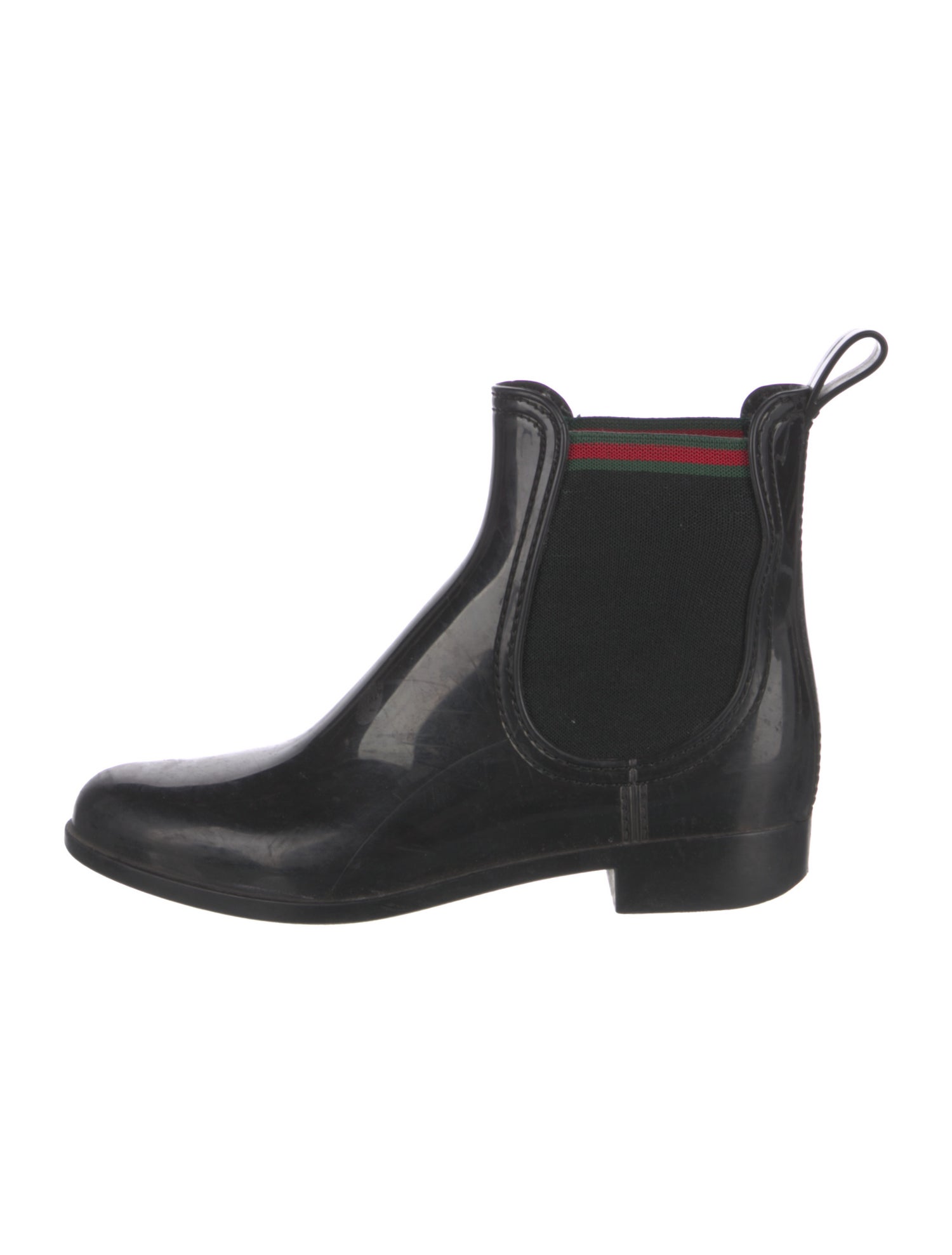 Gucci Web Accent Rubber Rain Boots