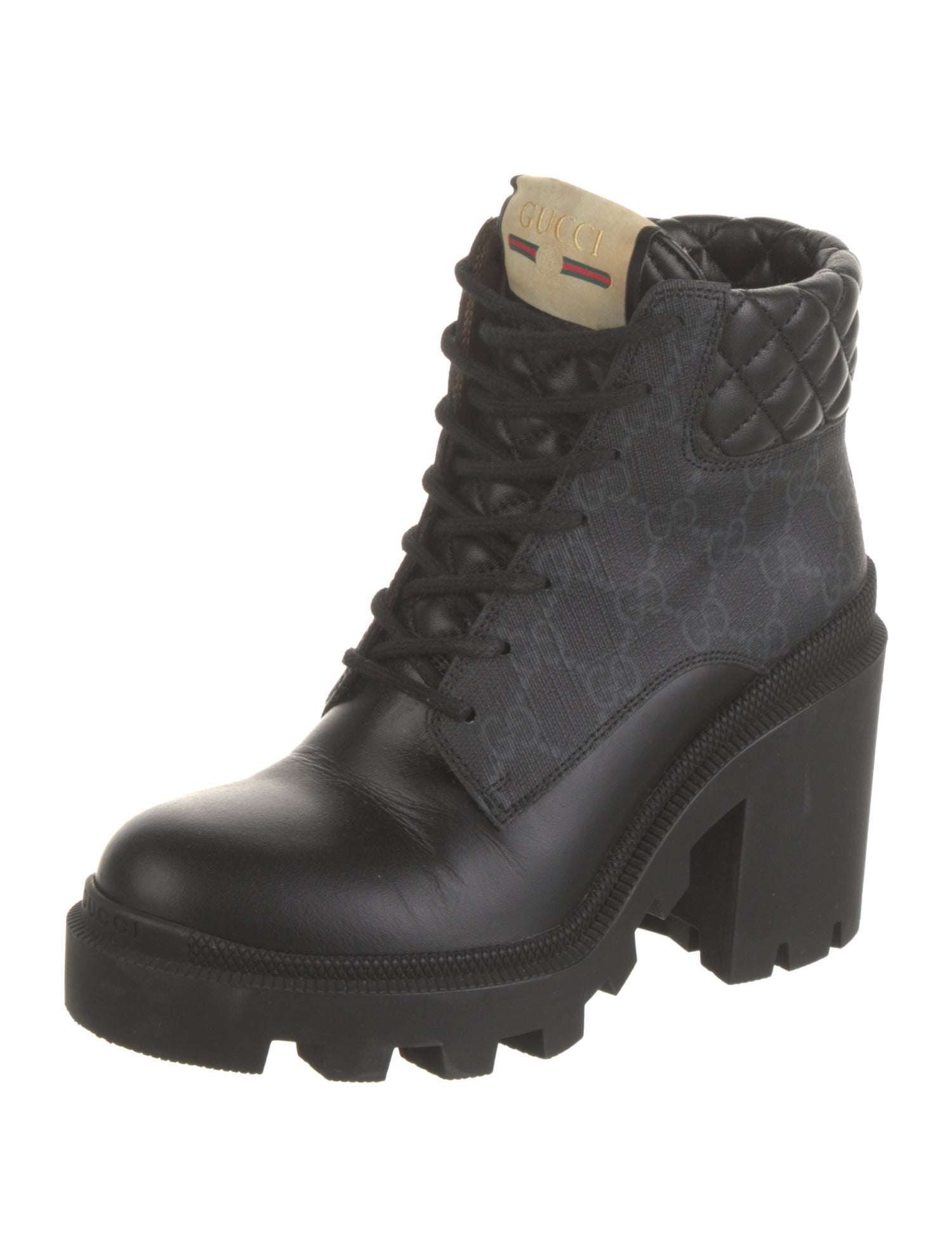 Gucci GG Supreme Combat Boots