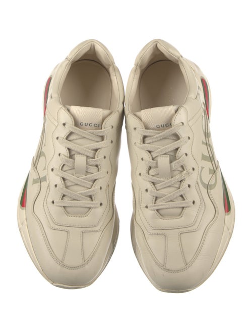 Gucci Web Accent Leather Sneakers