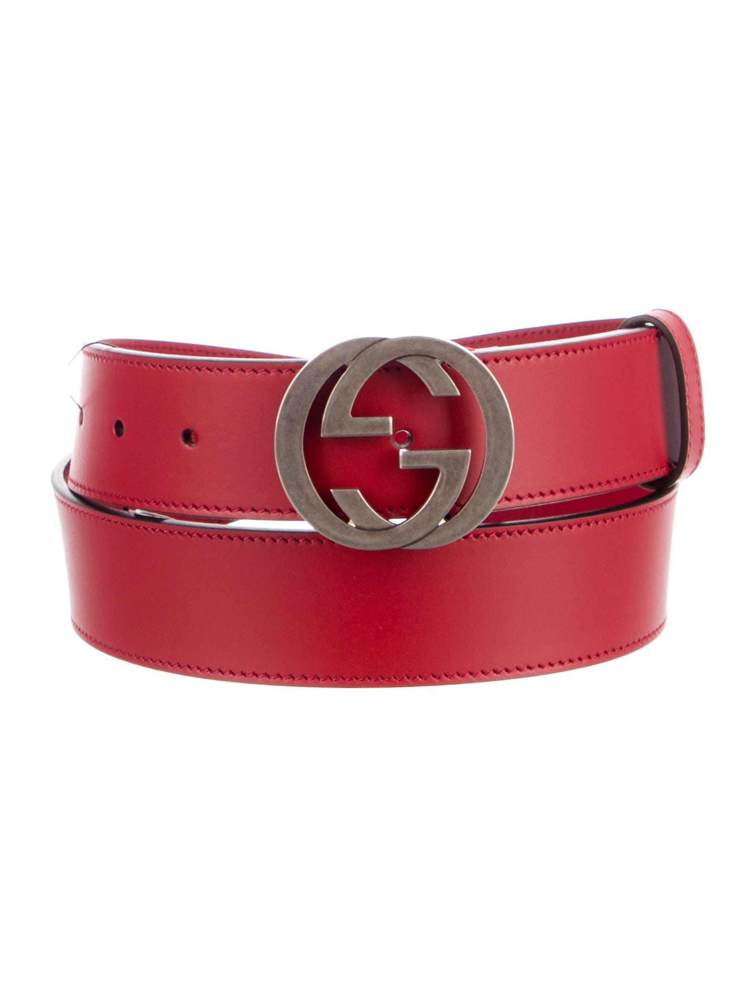 Gucci Interlocking G Logo Leather Belt w/ Tags