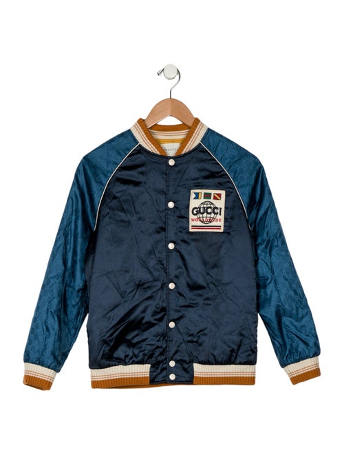 Gucci Boys' Nylon Monogram Varsity Jacket