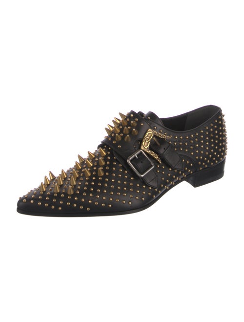 Gucci Leather Studded Accents Monk Straps