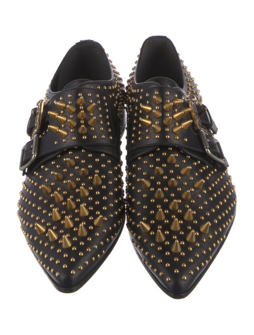 Gucci Leather Studded Accents Monk Straps