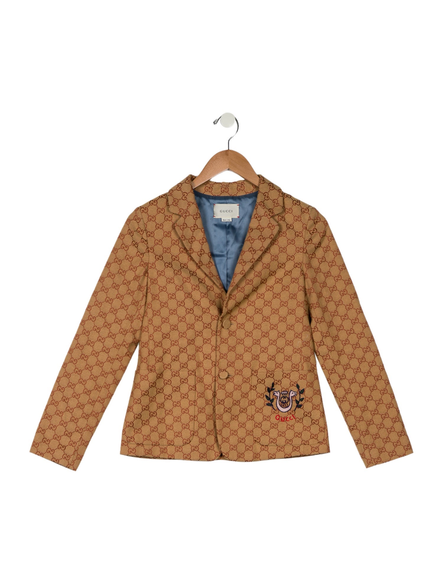 Gucci Boys' Monogram Pattern Blazer