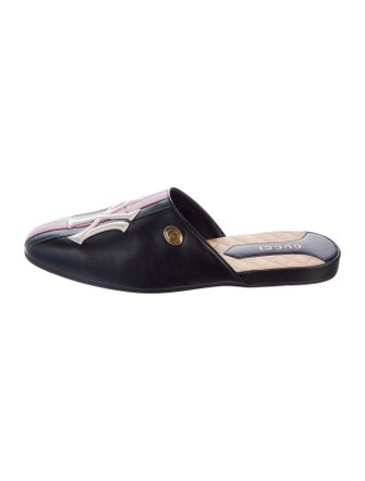 Gucci Web Accent Leather Sandals