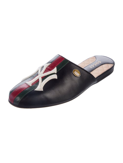Gucci Web Accent Leather Sandals