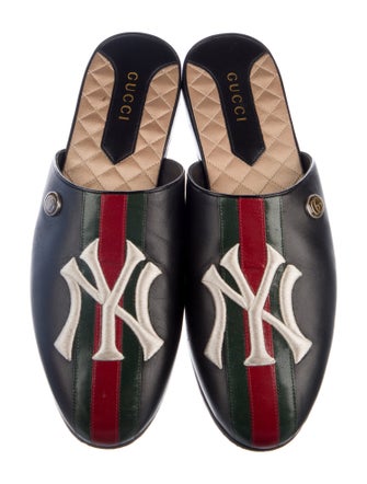 Gucci Web Accent Leather Sandals