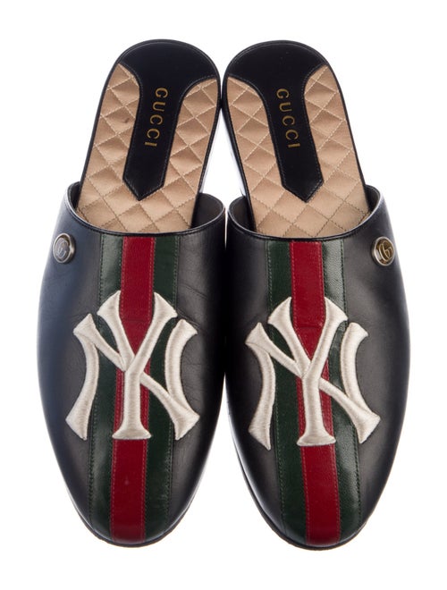 Gucci Web Accent Leather Sandals