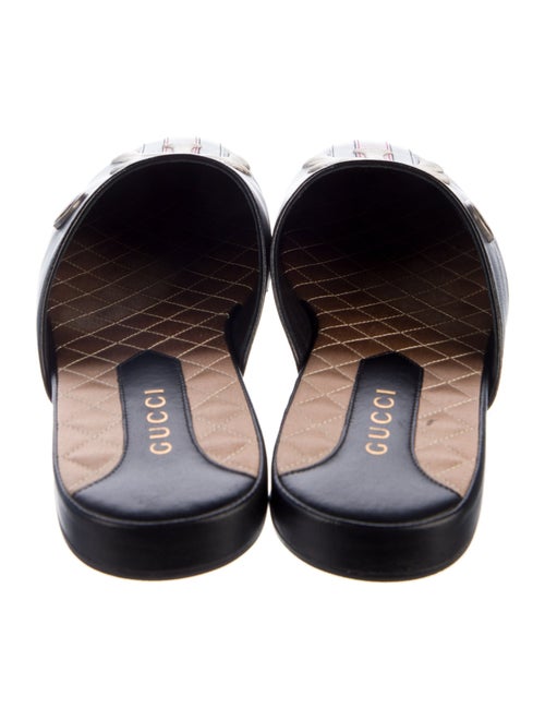 Gucci Web Accent Leather Sandals