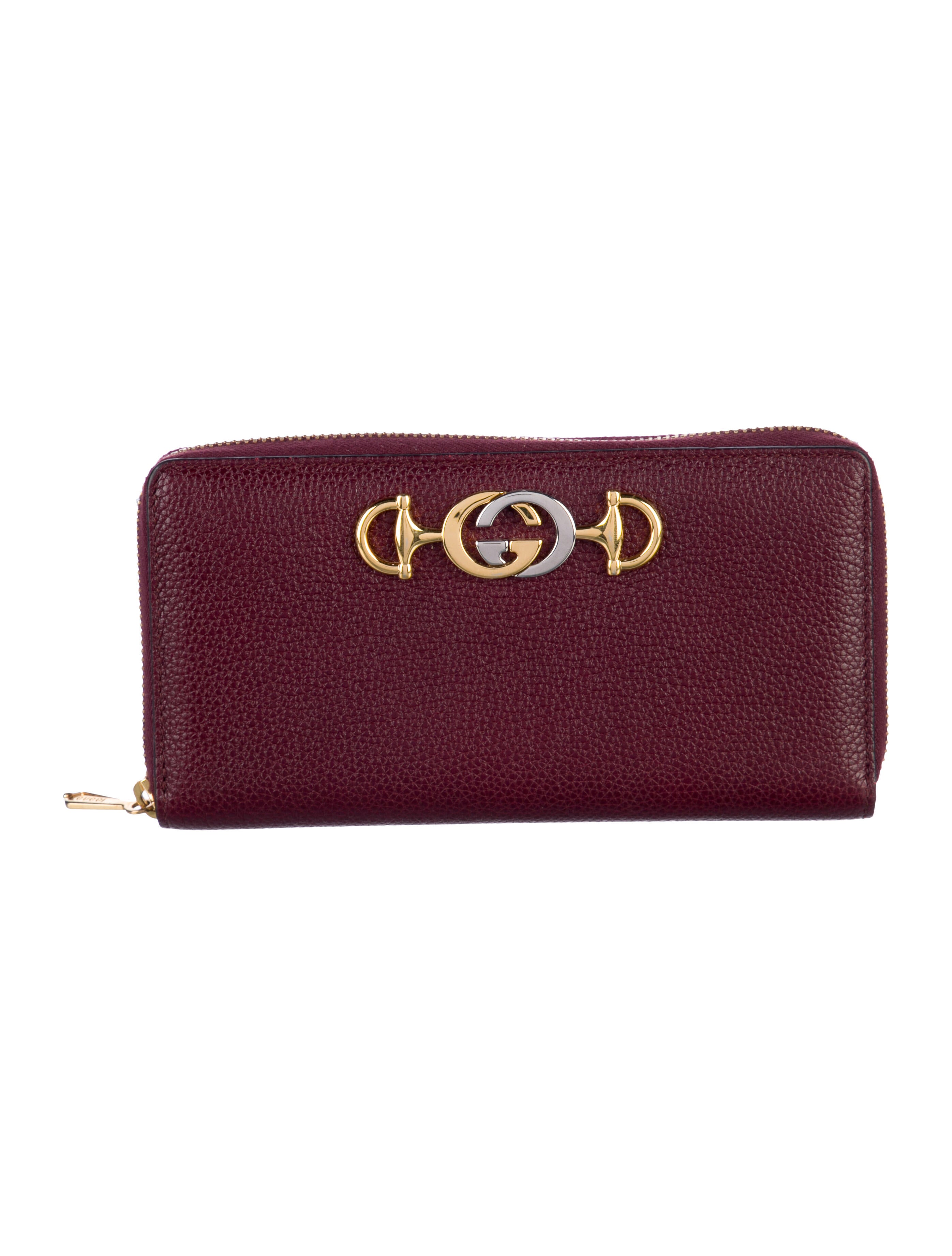 Gucci Zumi Zip Around Continental Horsebit Accent Wallet