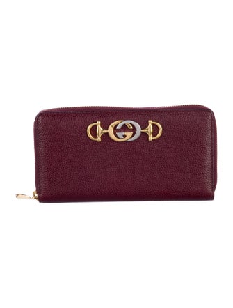 Gucci Zumi Zip Around Continental Horsebit Accent Wallet