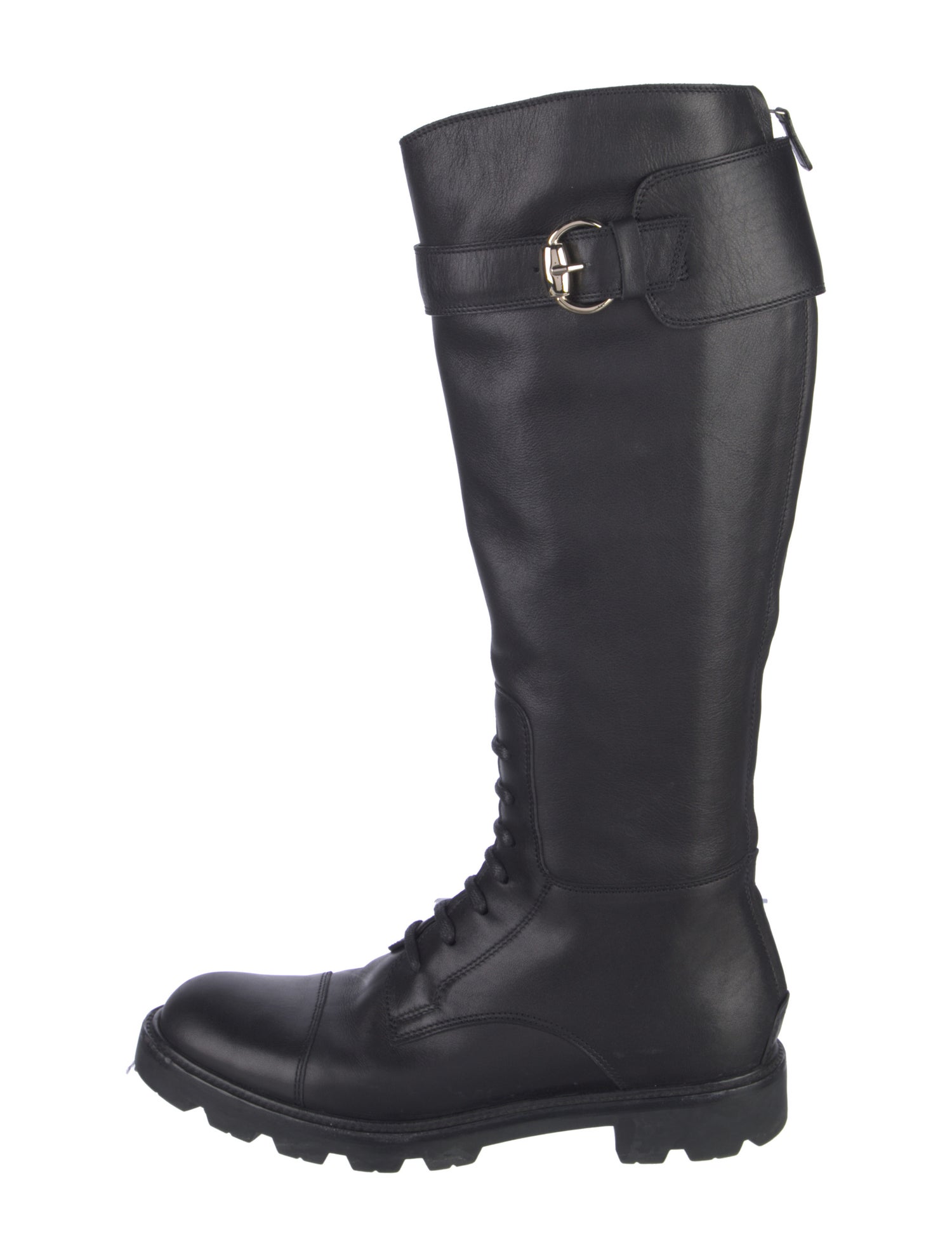 Gucci Leather Combat Boots