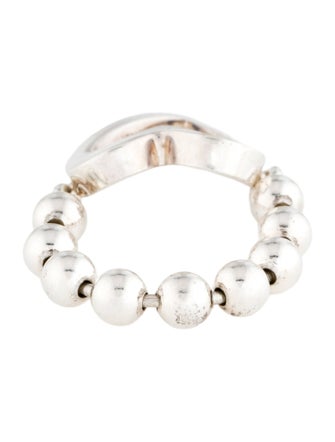 Gucci Heart Ball Chain Cocktail Ring