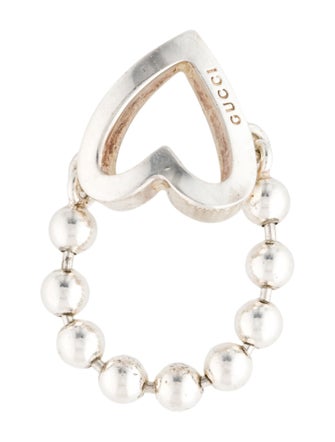 Gucci Heart Ball Chain Cocktail Ring