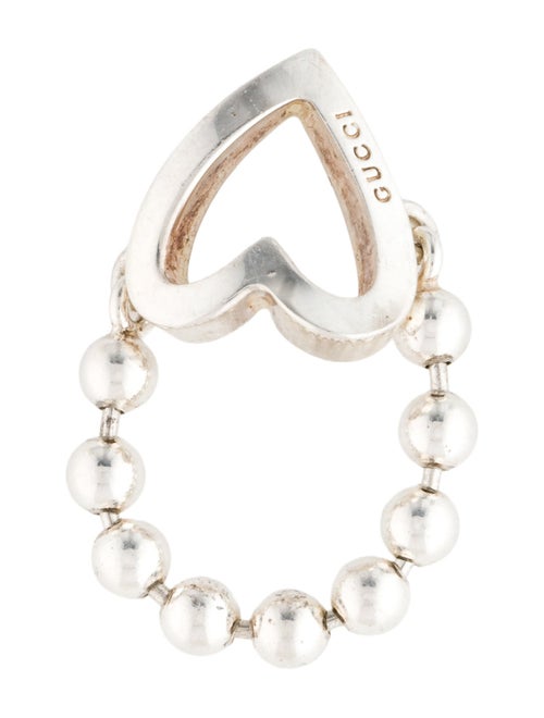 Gucci Heart Ball Chain Cocktail Ring