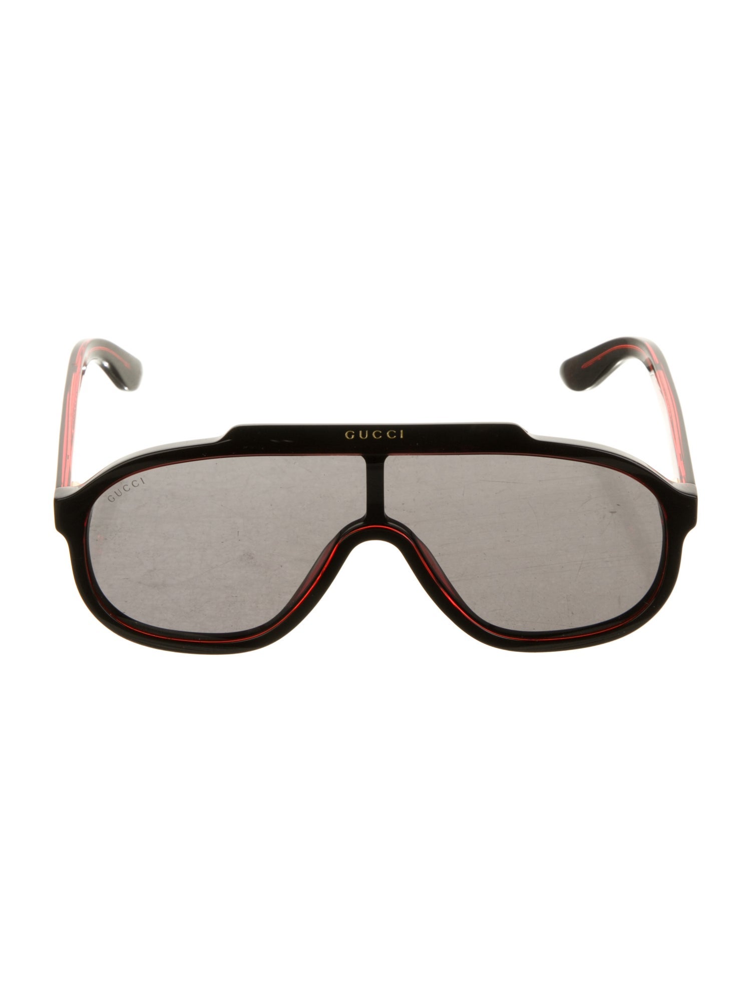 Gucci Web Accent Shield Sunglasses