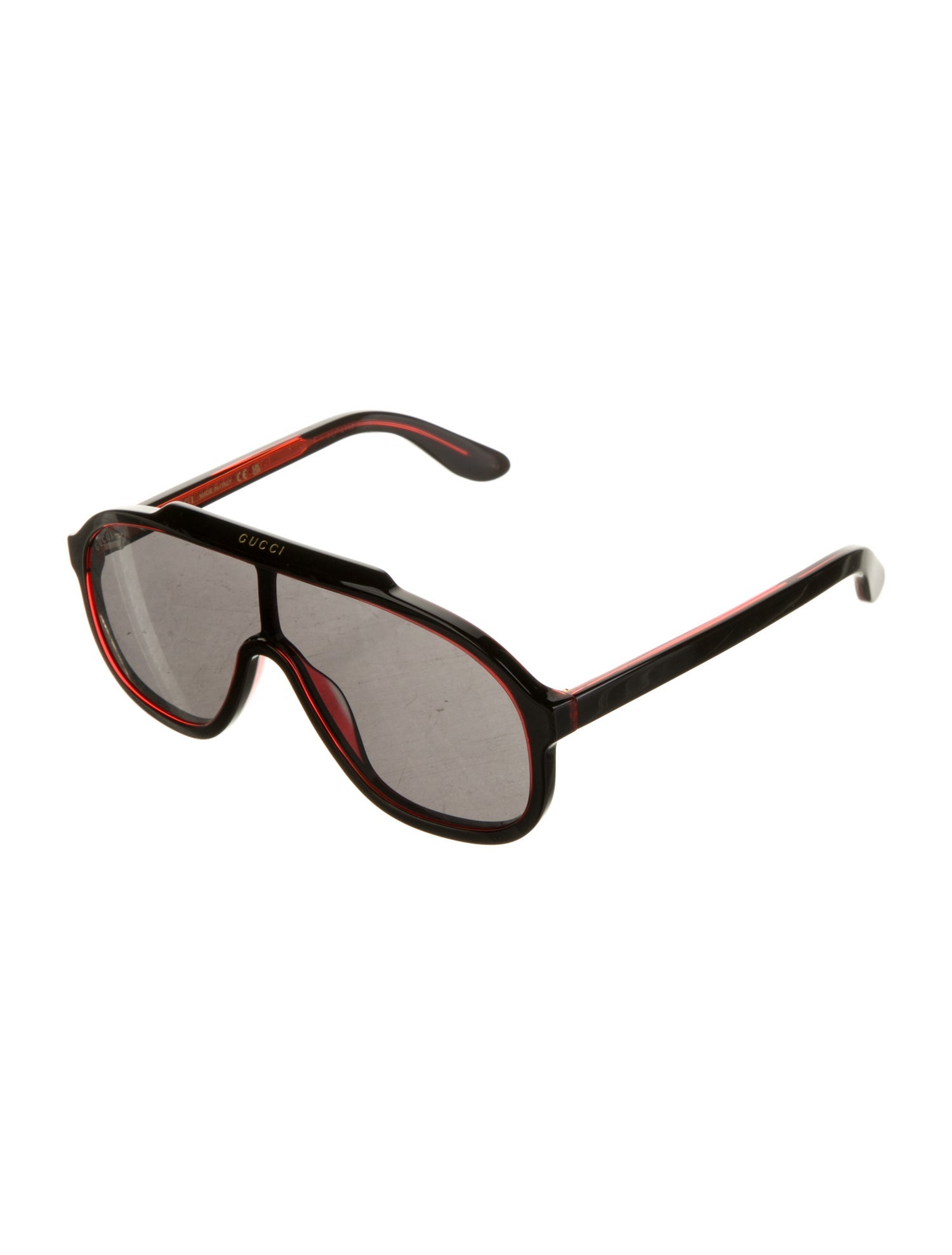 Gucci Web Accent Shield Sunglasses