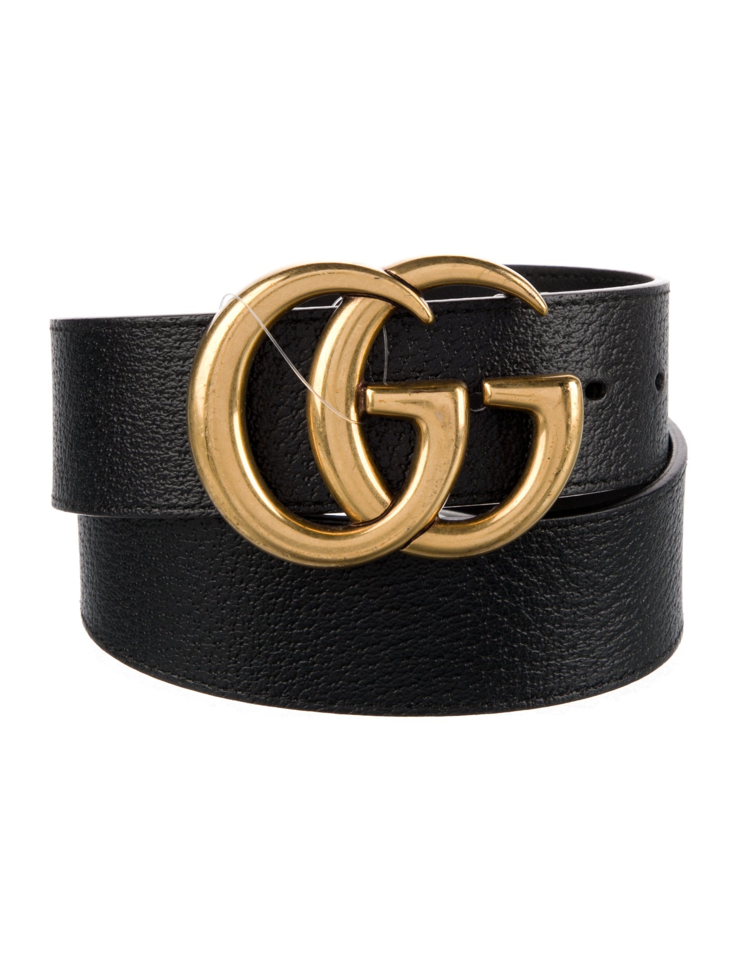 Gucci Double G Logo Leather Belt