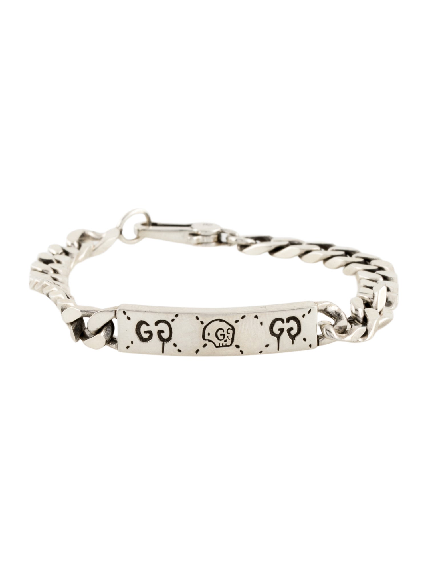 Gucci Ghost ID Plate Link Bracelet