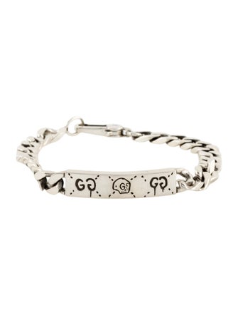 Gucci Ghost ID Plate Link Bracelet