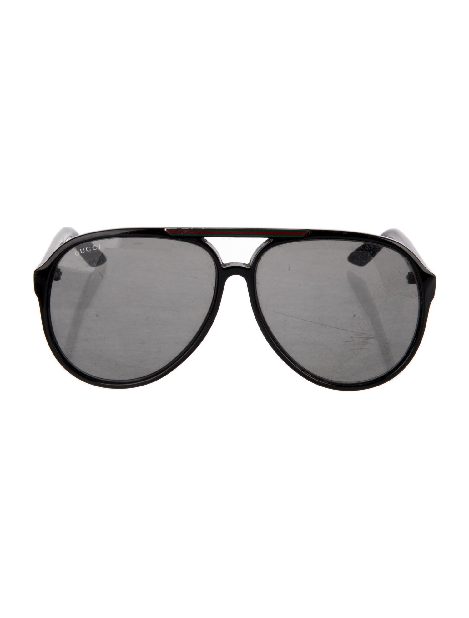Gucci Web Accent Aviator Sunglasses