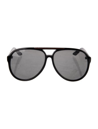 Gucci Web Accent Aviator Sunglasses