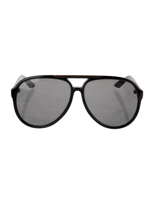 Gucci Web Accent Aviator Sunglasses