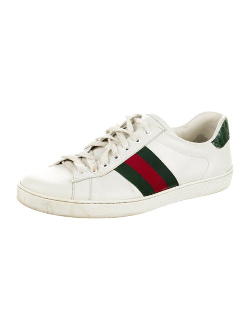 Gucci Web Accent Leather Sneakers