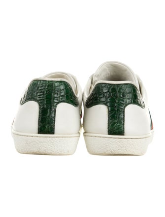 Gucci Web Accent Leather Sneakers