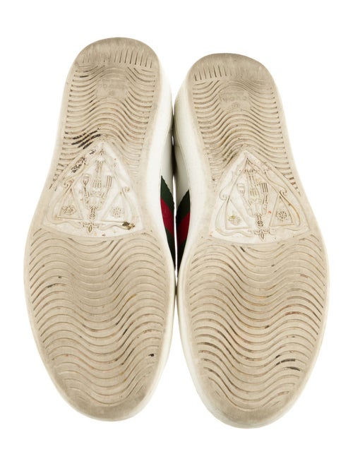 Gucci Web Accent Leather Sneakers