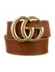 Gucci Double G Logo Leather Belt