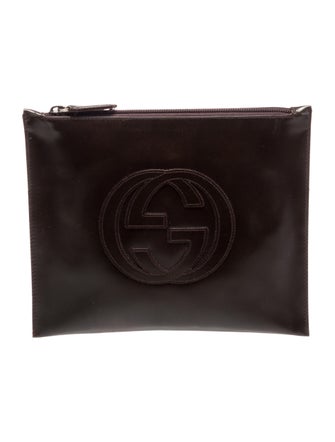 Gucci Interlocking G Tom Ford Plum Pouch