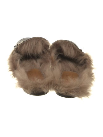 Gucci Horsebit Accent Leather Slippers