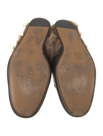 Gucci Horsebit Accent Leather Slippers