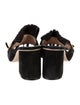 Gucci Suede Fringe Trim Accent Slides