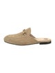Gucci Horsebit Accent Raffia Mules