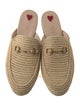 Gucci Horsebit Accent Raffia Mules