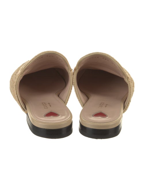 Gucci Horsebit Accent Raffia Mules