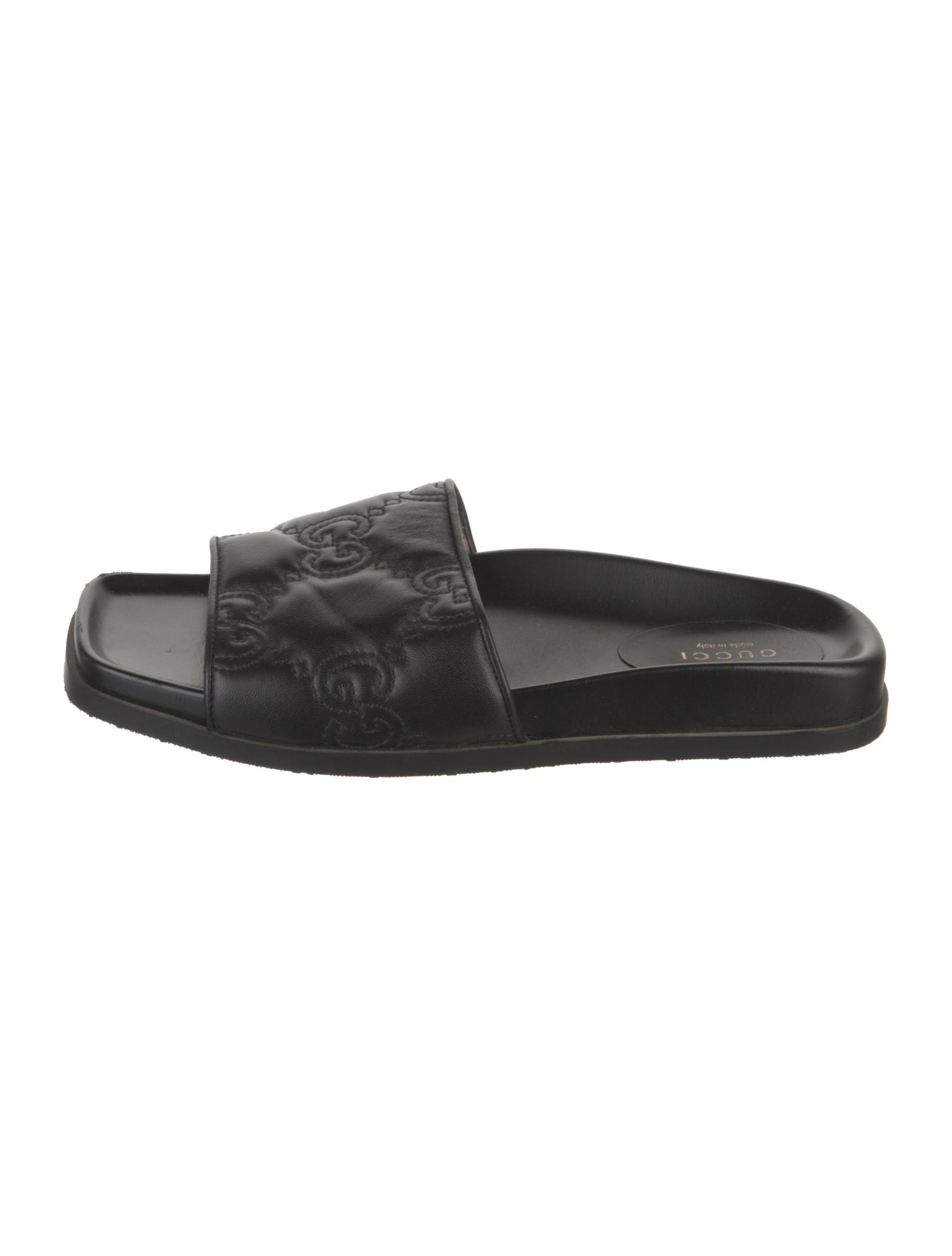 Gucci GG Signature Leather Slides