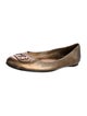 Gucci Interlocking G Logo Leather Ballet Flats