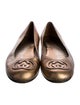 Gucci Interlocking G Logo Leather Ballet Flats