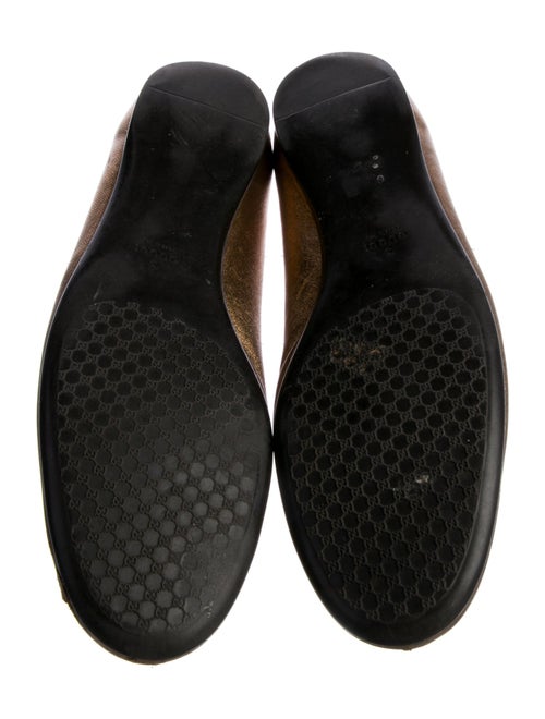 Gucci Interlocking G Logo Leather Ballet Flats