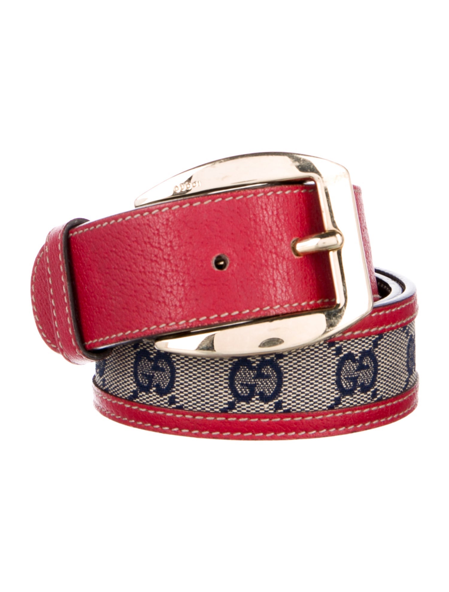 Gucci GG Canvas Leather Belt
