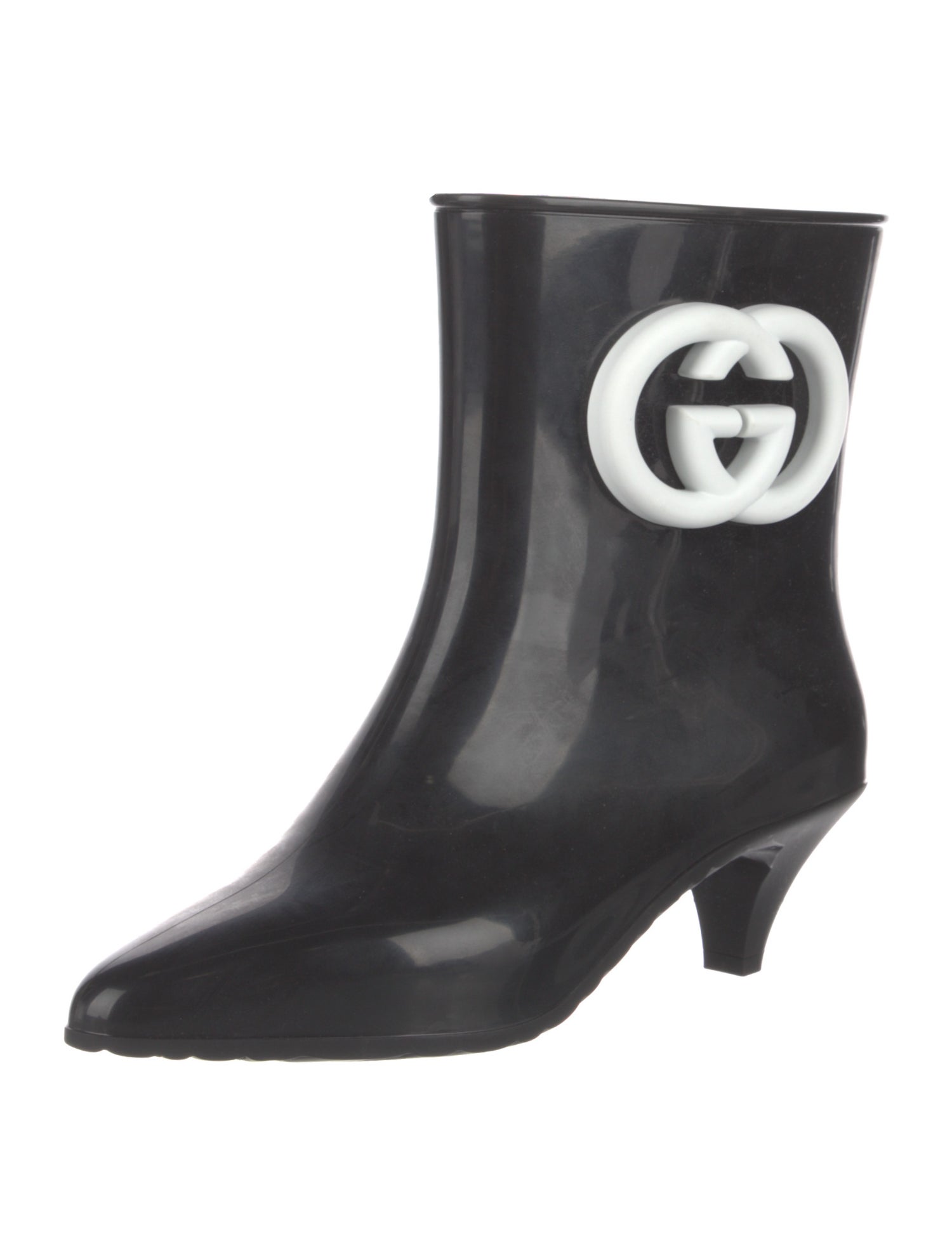 Gucci Interlocking G Logo Rubber Rain Boots w/ Tags