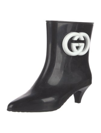 Gucci Interlocking G Logo Rubber Rain Boots w/ Tags