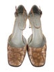 Gucci Python Animal Print D'Orsay Pumps