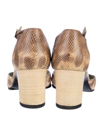 Gucci Python Animal Print D'Orsay Pumps