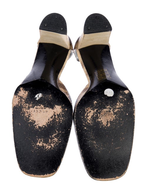 Gucci Python Animal Print D'Orsay Pumps